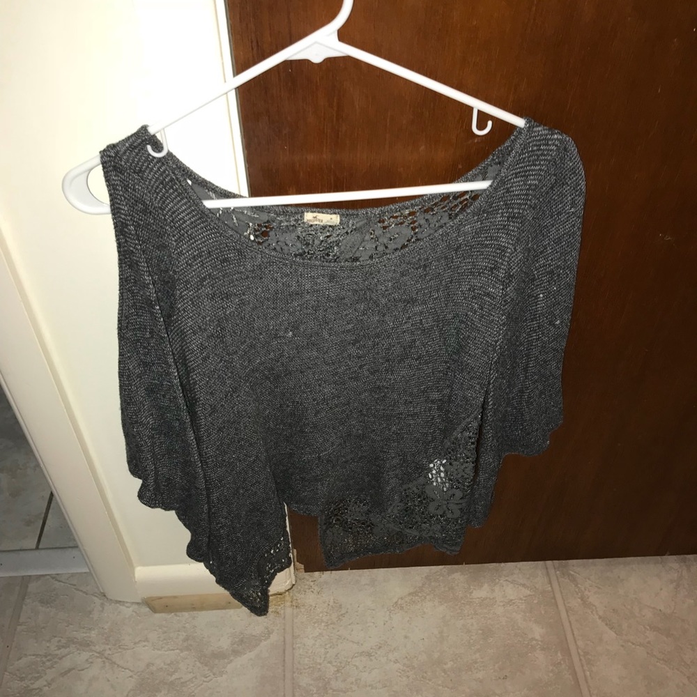 Grey Hollister sweater like shirt.